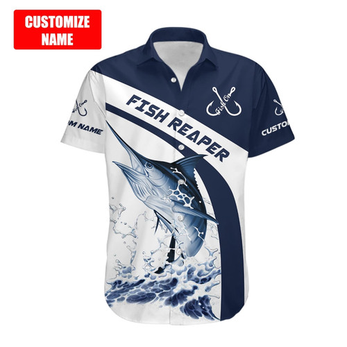  Custom name Marlin fishing D Design Fishing Hawaii Shirt