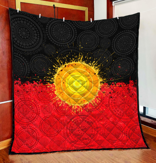  Aboriginal Decors Australian Gifts Flag The Sun Quilt DD
