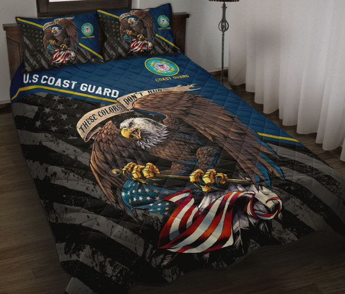  US Coast Guard Veteran Quilt Bedding Set Proud Military