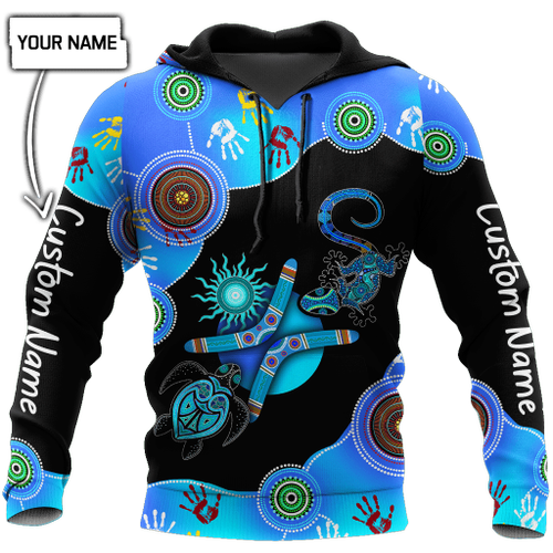  Custom name Aboriginal Naidoc Week Blue Turtle Lizard shirts
