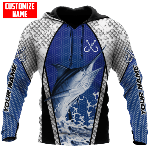  Blue Marlin Fishing custom name D sport fishing unisex shirts