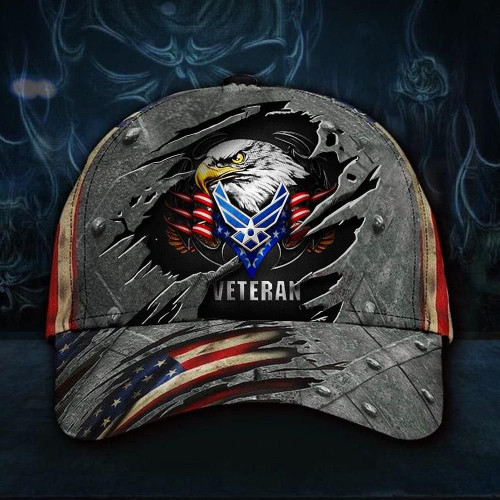  Us Air Force Veteran Hat D Print Patriotic Eagle American Flag Cap Army Best Fathers Day Gift