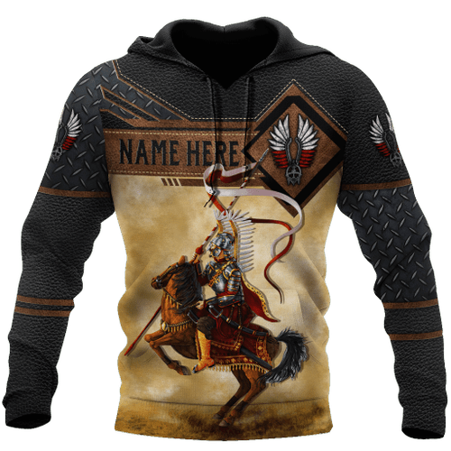 Premium Winged Hussars Metal Pattern Custom name Printed Shirts 