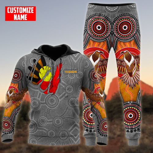  Custom name Aboriginal Australia In my heart Combo Hoodie And Sweatpant