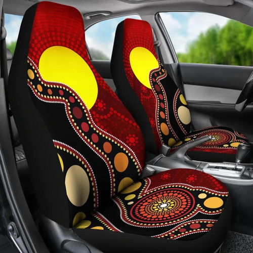  Aboriginal Art Flag circle dot print car seat covers