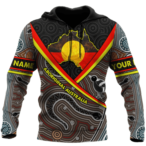  Custom name Proud to be aboriginal Totem Brown d printed shirts
