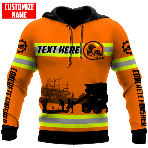 Concrete Finisher Safety Custom name shirts 