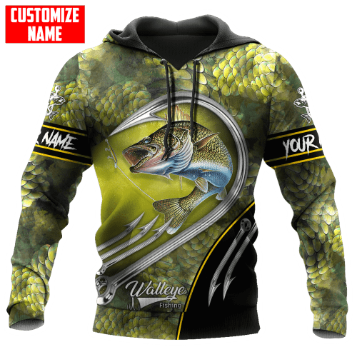  Personalized WALLEYE Fishing Hoodie For Men And Women