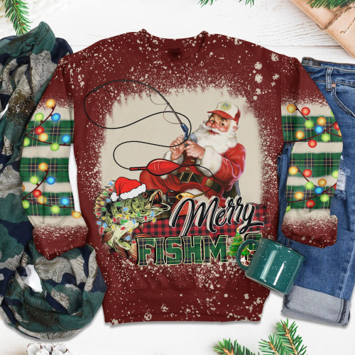  Merry Fishmas fishing santa shirts