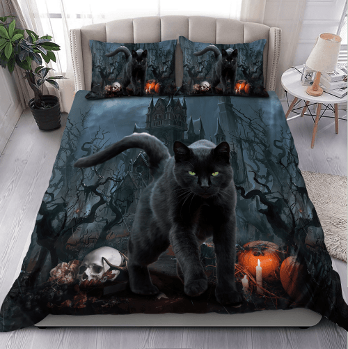  Dark Magic Black Cat Bedding Set