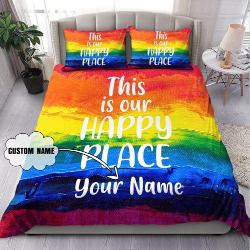  Customize Name LGBT Pride Bedding Set SN