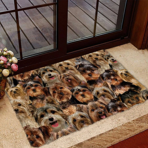 A Bunch Of Yorkshire Terriers/Yorkie Doormat