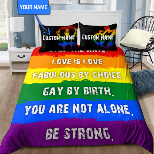  Customize Name LGBT Pride Bedding Set DD