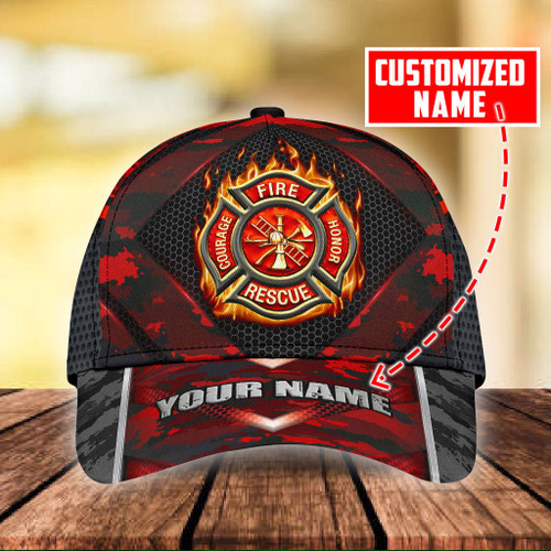  Personalized Firefighter Camo D Classic Cap