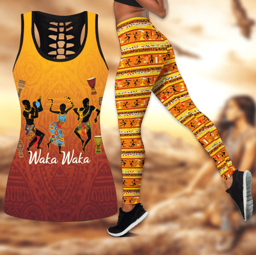  Waka Waka African Woman Dancing Combo Legging Tanktop