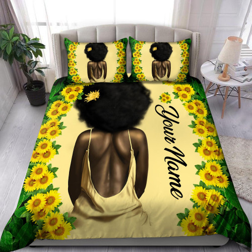  Customize Name Strong African Women Bedding Set