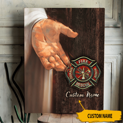  Personalized Name Firefighter Poster