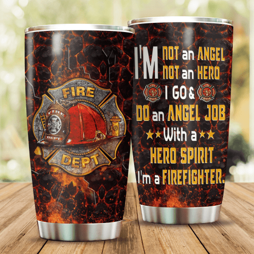  Firefighter Angel Job Hero Spirit Printed Lava Tumbler