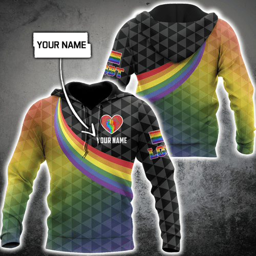  Customize Name LGBT Pride Hoodie For Men And Women DD