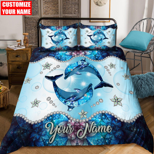  Personalized Dolphin Bedding Set