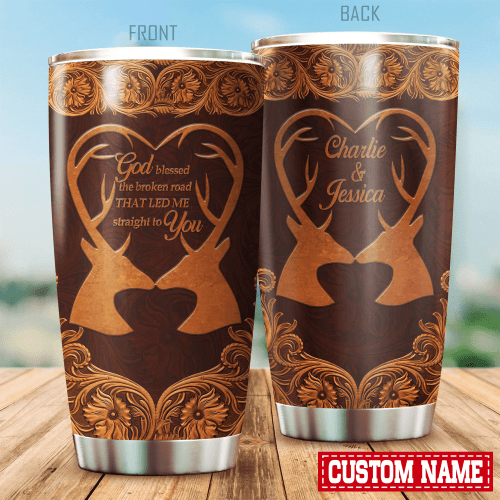  Hunting Couple D Printed Stainless Steel Tumbler