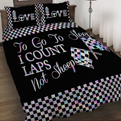  To Go To Sleep - Racing Quilt Bed Set