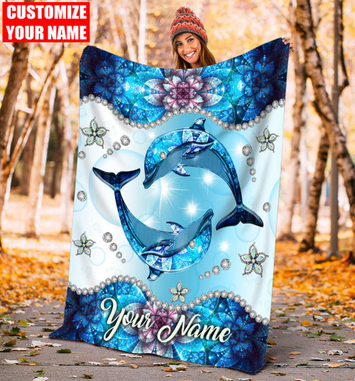  Personalized Dolphin Blanket