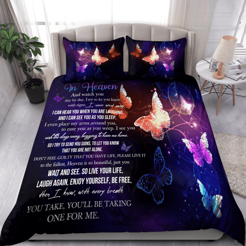  Butterfly As I Sit In Heaven D Printed Bedding Set NHBM