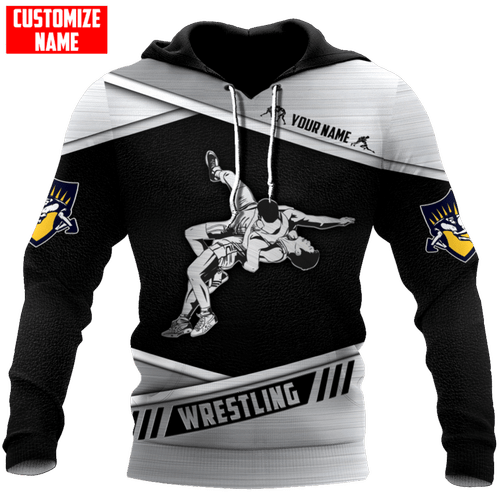  Personalized Name Wrestling Shirts Metal Pattern