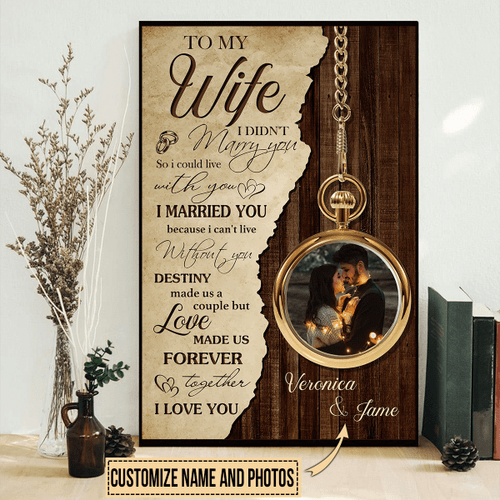  Personalized Couple Canvas To My Wife Wall Art For Valentine NHBM