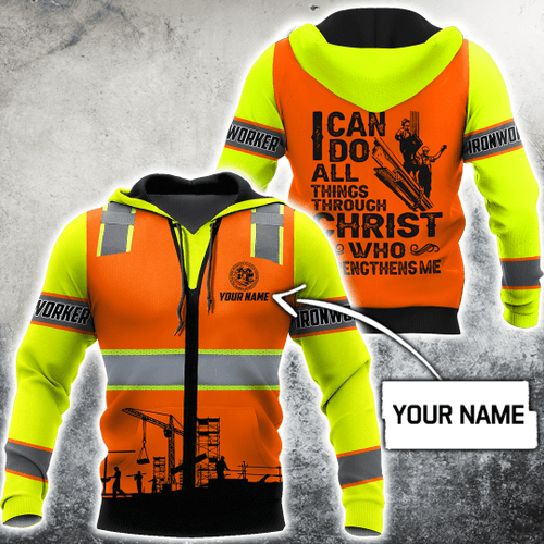  Ironworker I can do all things d unisex hoodie