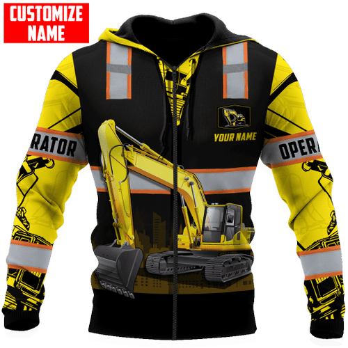  Customized Name Excavator Heavy Equipment Operator Shirts