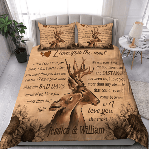 Love Gift Couple Deer Hunting Bedding Set