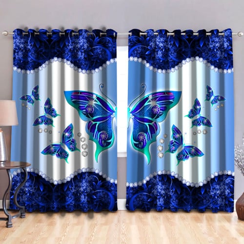  Butterfly Curtains Blue Color