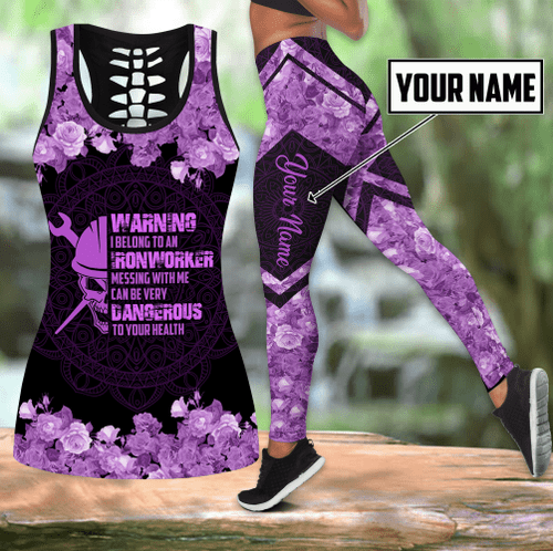  Ironworker purple hollow tank + leggings combo