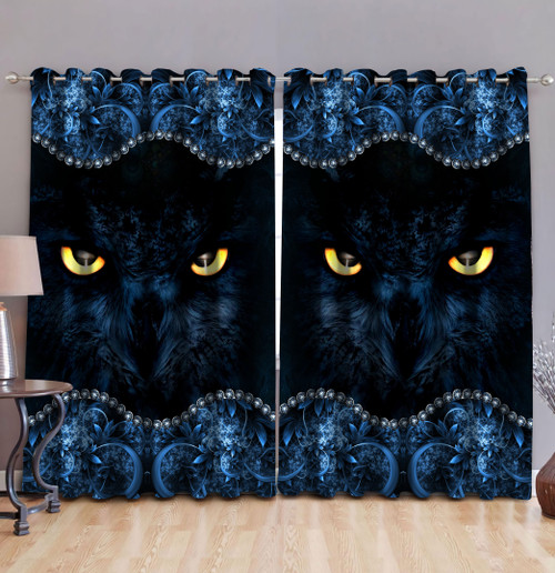  Owl Blue Curtain