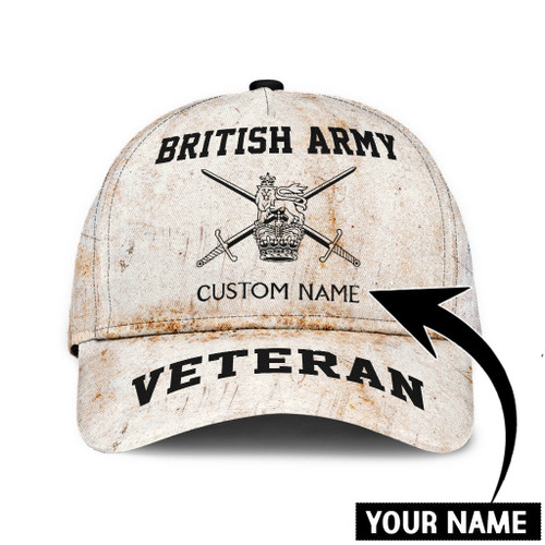  Personalized British Veteran Army Classic Cap