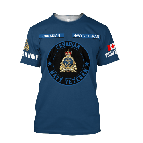  Personalized Name Canadian Navy Pullover DPrinted T-shirts
