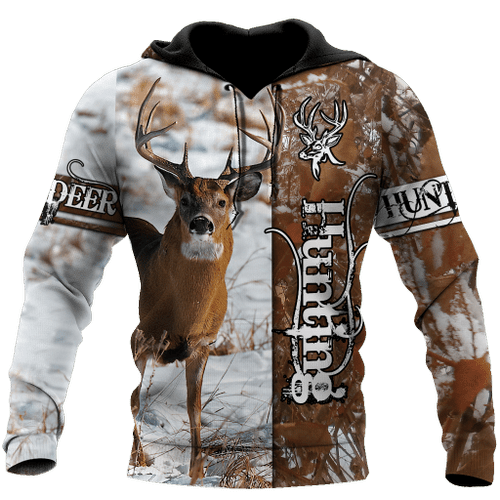  Premium Deer Hunting for Hunter Winter Camo D Printed Unisex Shirts