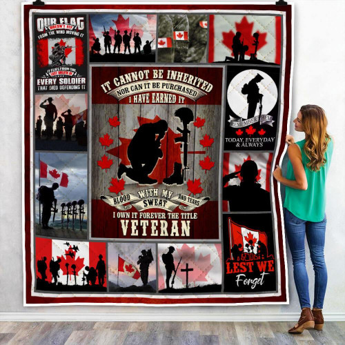  Canadian Veteran - Remembrance Day Soft and Warm Blanket