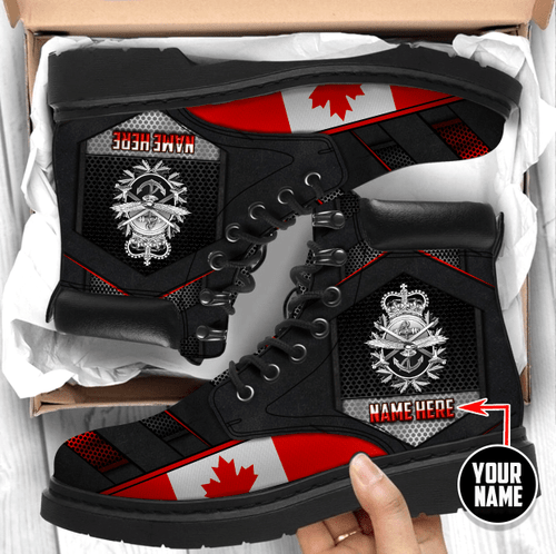  Personalized Name Canadian Armed Forces Veteran D Boots Shoes