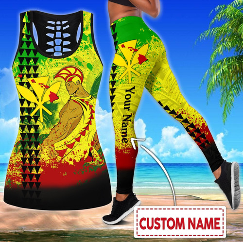  Hawaii custom name legging + hollow tank combo