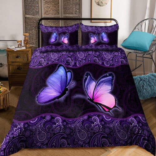  Purple Butterfly Bedding Set