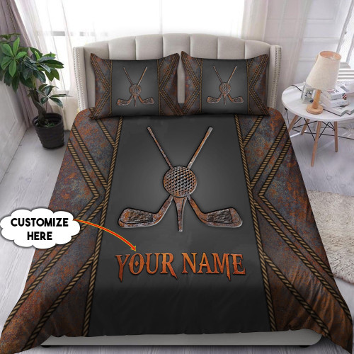  Personalized Golf Lover Bedding Set