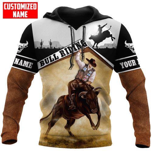  Personalized Bull Riding Cowboy Hoodie