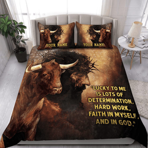  Personalized Name Bull Riding D Bedding Set DA