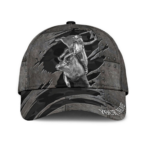  Personalized Bull Riding D Classic Cap SN