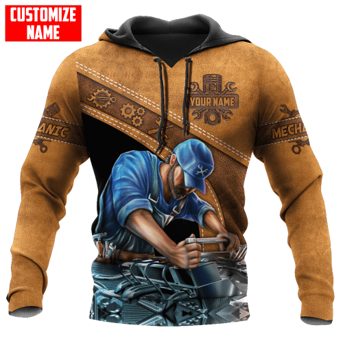  Personalized Mechanic All Over Printed Hoodie For Men and Women TN DA