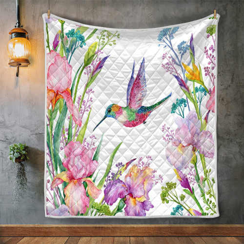  Hummingbird Lovers Printed Quilt