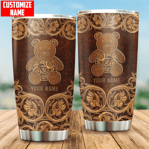  Personalized Teddy Bear All Over Printed Steel Stainless Tumbler